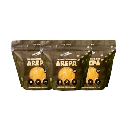 Corn, Flaxseed & Chia Arepas 3 Pack