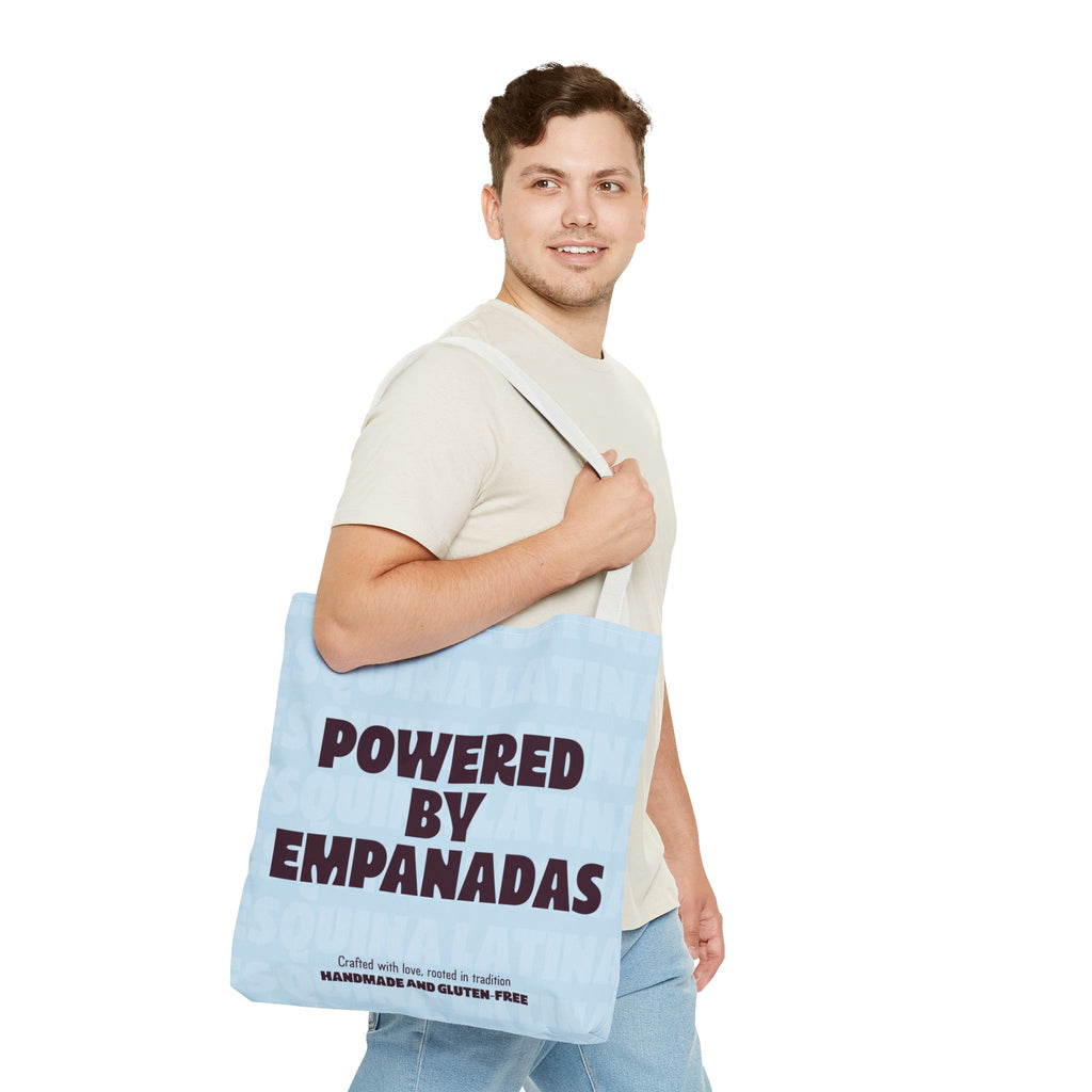 Esquina Latina Tote Bag — "Powered By Empanadas" Market Tote