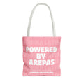 Arepa Lover Tote Bag - "Powered by Arepas" Pink Market Tote (Esquina Latina Design)