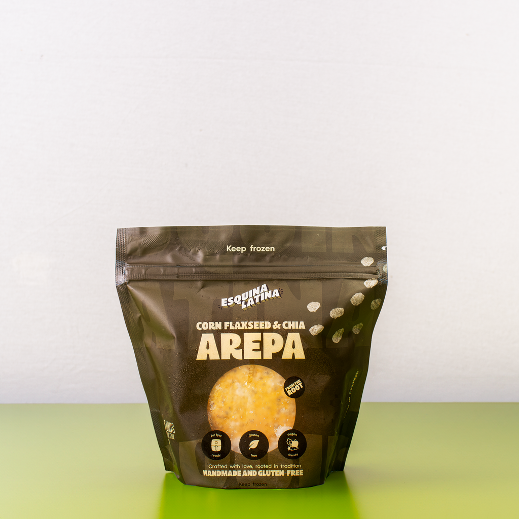 Corn Flaxseed and Chia Arepa