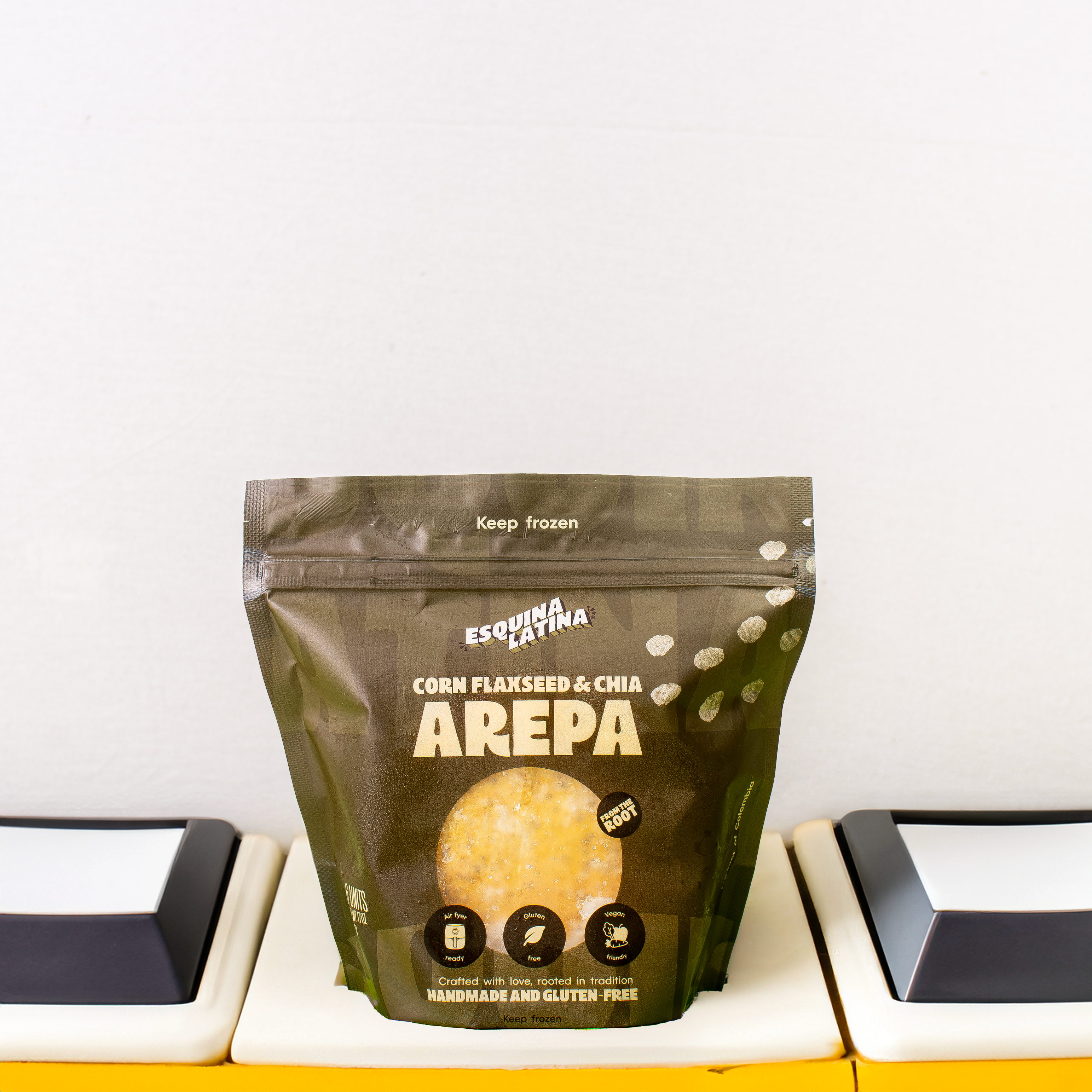 Corn Flaxseed and Chia Arepa