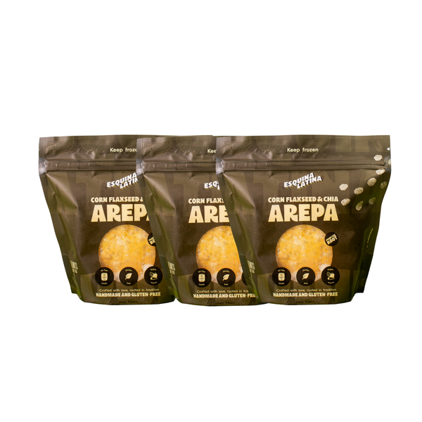 Corn, Flaxseed & Chia Arepas 3 Pack